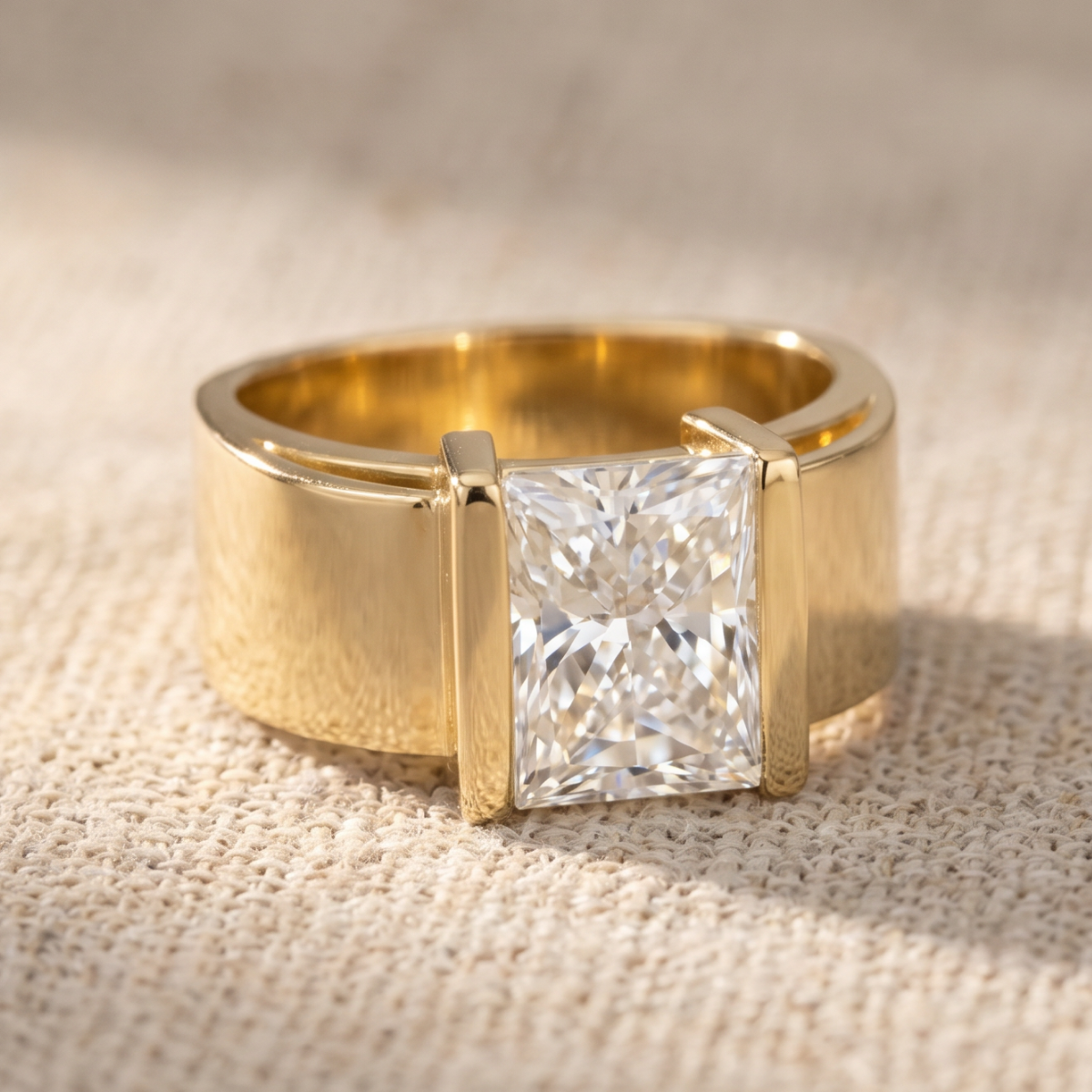 Crystal Princess Cut Ring