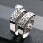 Crystal Two Fold Ring Set