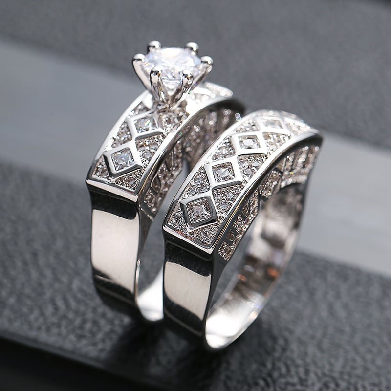 Crystal Two Fold Ring Set