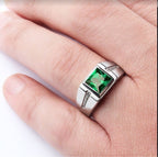 Crystal Zirconia Square Crown Ring