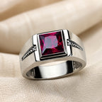 Crystal Zirconia Square Crown Ring