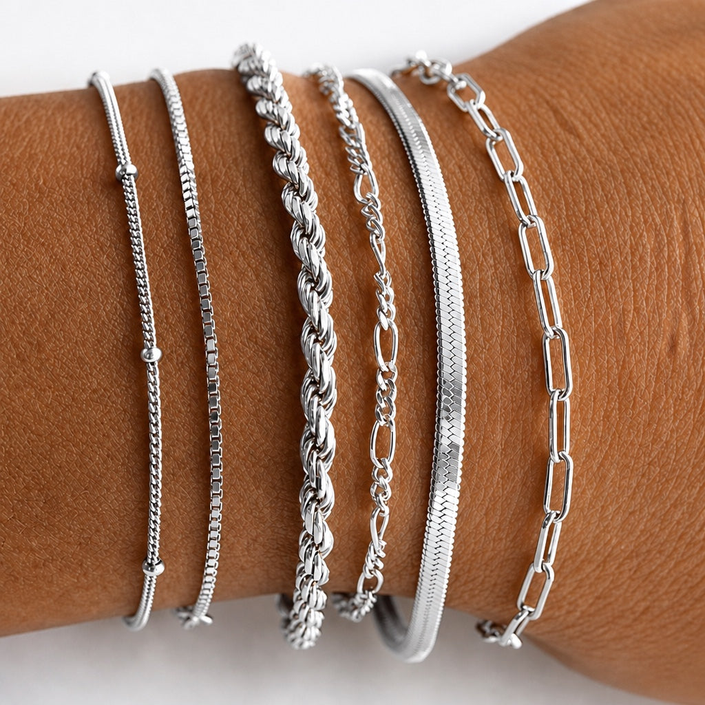 Isabella Vernetta White Gold Bracelet Set