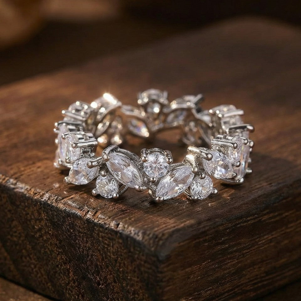 Graceful Marquise Stone Eternity Ring