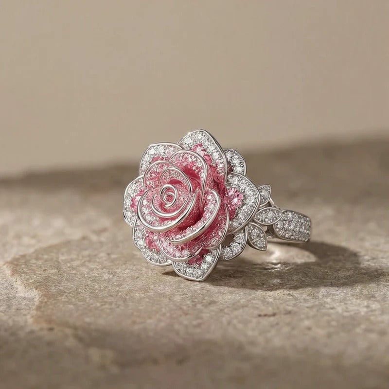 Exotic Silver Floral Ring