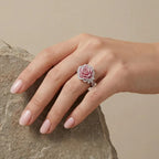 Exotic Silver Floral Ring