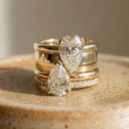 Regal Double Zirconia Drop Ring