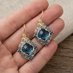 Prestigious Blue Crystal Earrings