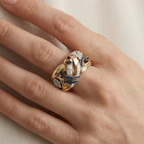 Gold Tone Zirconia Band Ring