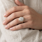 Vintage Shimmering Round Gold Ring
