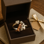 Silver Dog Zirconia Ring