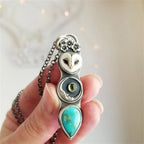 Vintage Owl Bar Necklace