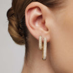 Icon Pave Crystalline Hoops