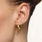 Gia Classic White Gold Hoops