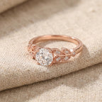 Exotic Floral Rose Gold Ring