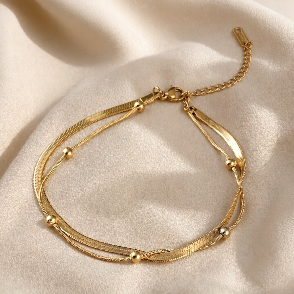 Opulent Layered Anklet Chain