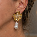 Pearl Enchantment Flower Earrings