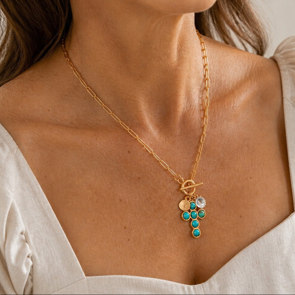 Bohemian Pearl Cross Necklace