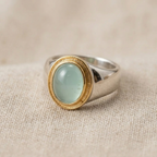 Graceful Green Moonstone Ring