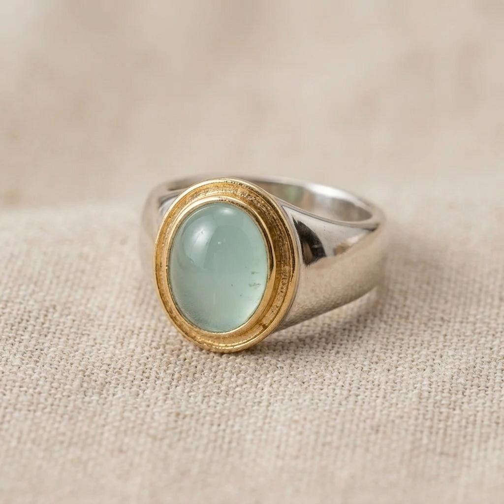 Graceful Green Moonstone Ring