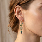 Graceful Green Stone Earrings
