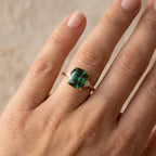 Green Zirconia Gold Ring