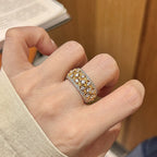 Gold Pavé Zirconia Harmony Ring