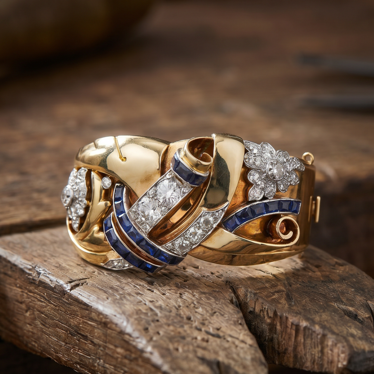 Gold Tone Zirconia Band Ring