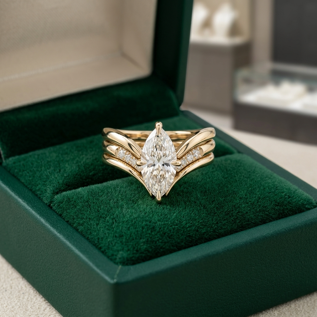 Marquise Cut Ring Set