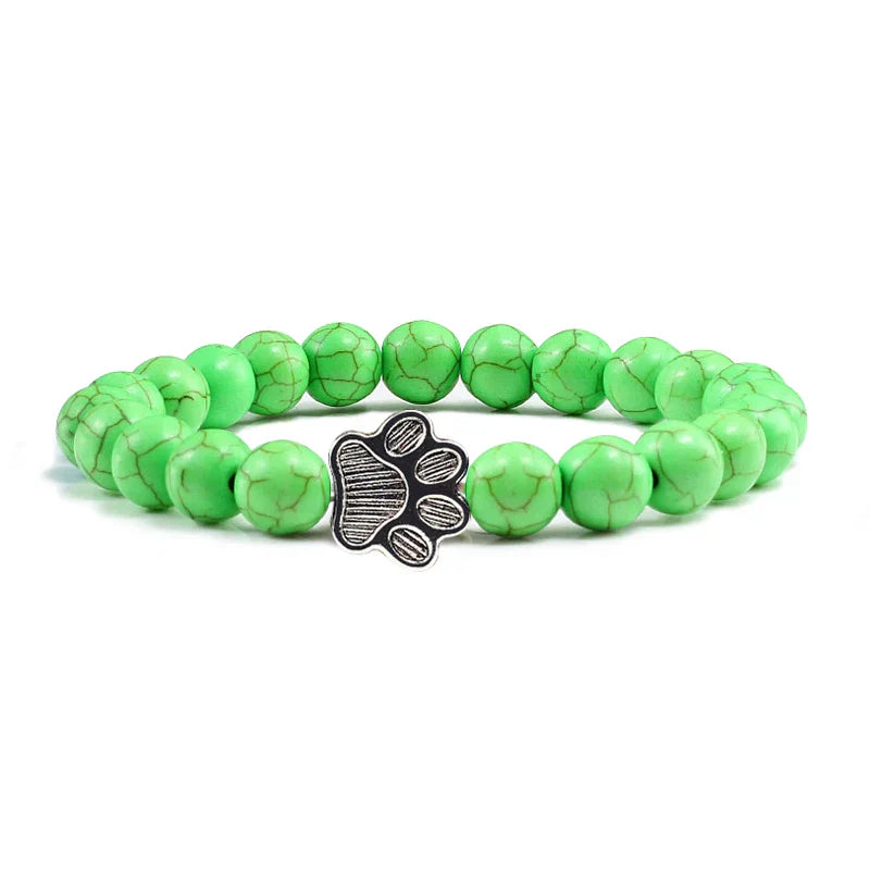 Crystal Paw Beaded Bracelet