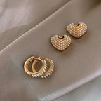 Pearl Heart Earrings