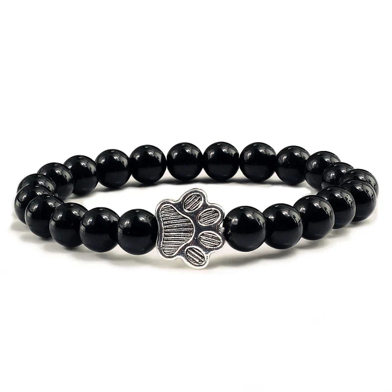 Crystal Paw Beaded Bracelet