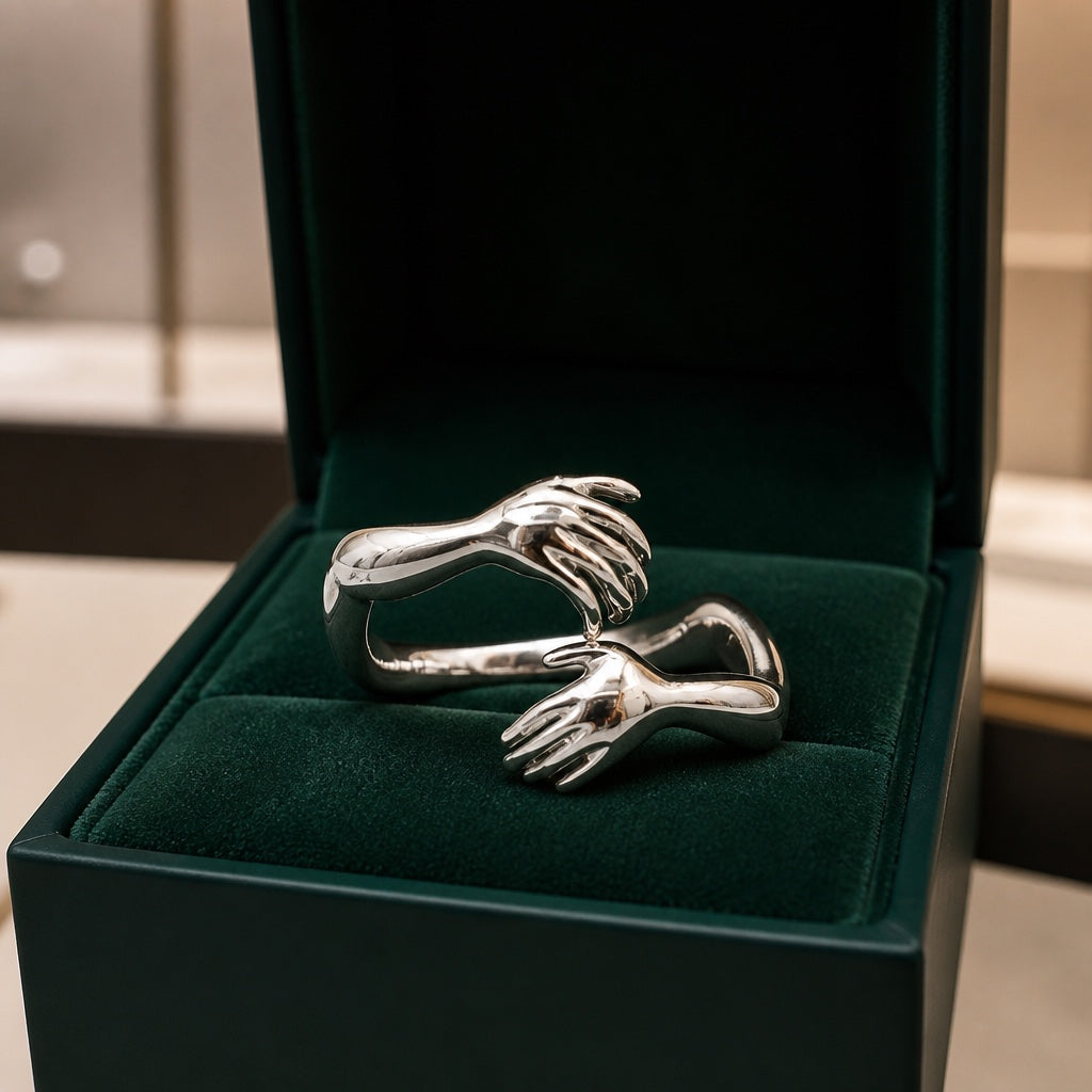 Silver Adjustable Hug Ring