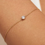 Cléa Moissanite Stone White Gold Bracelet