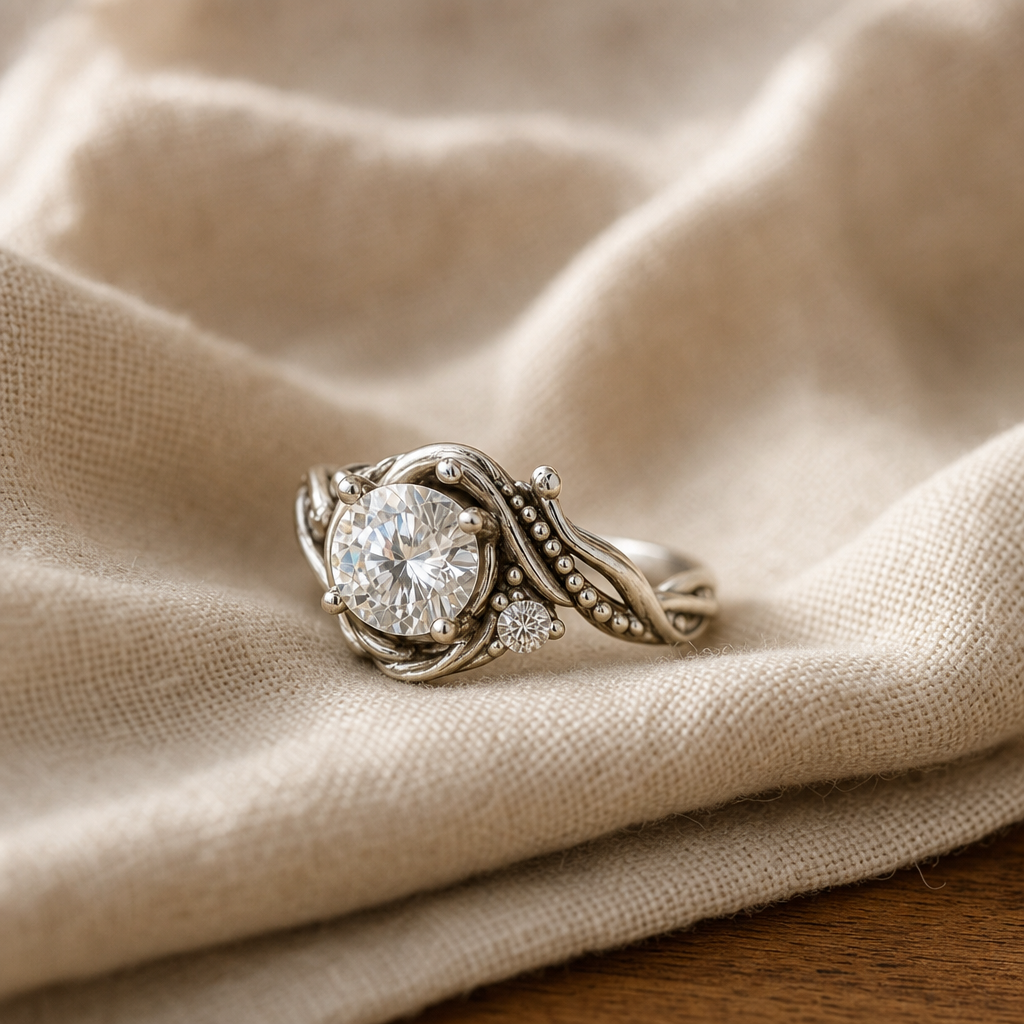 Iconic Silver Branch Zirconia Ring