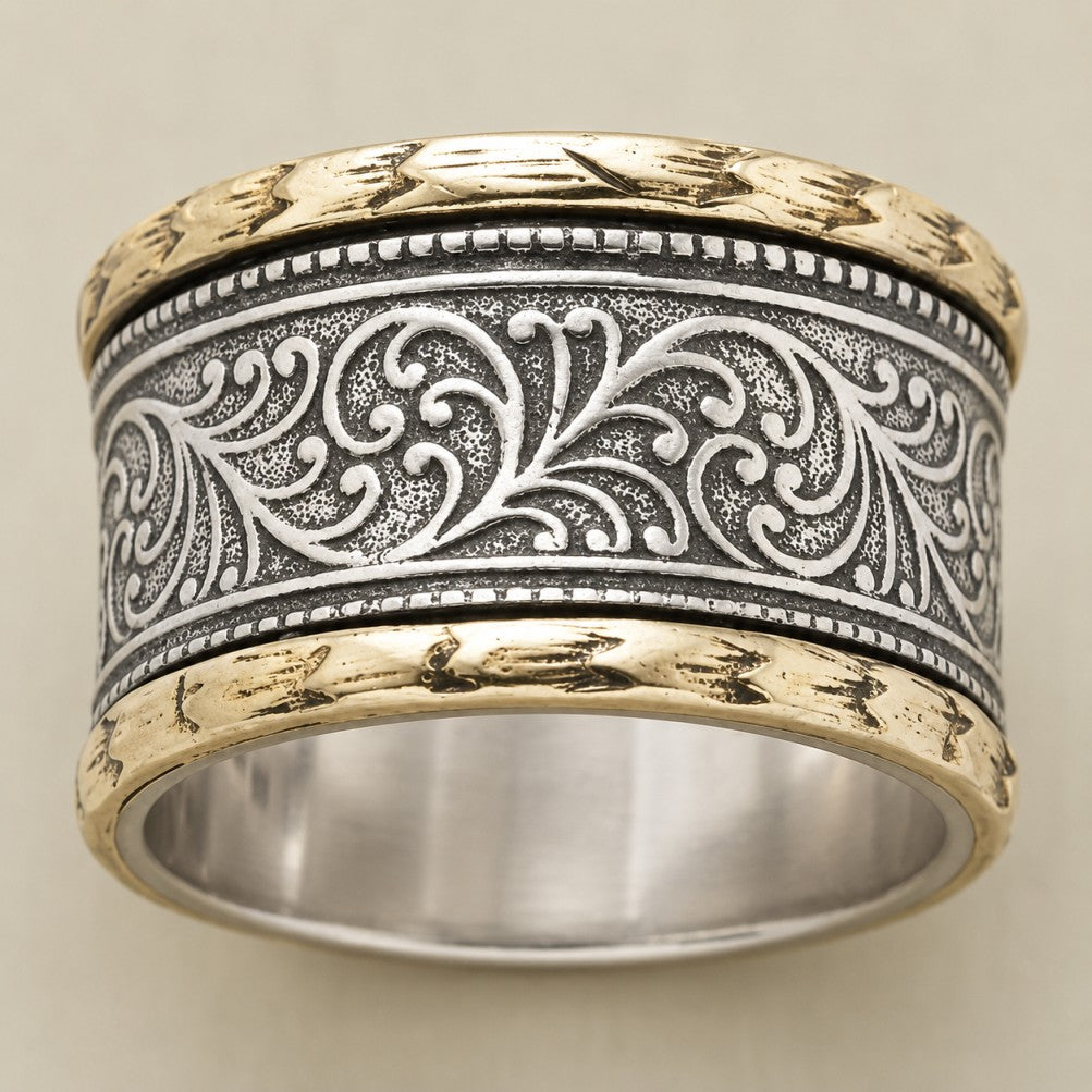 Opulent Golden and Silver Ring