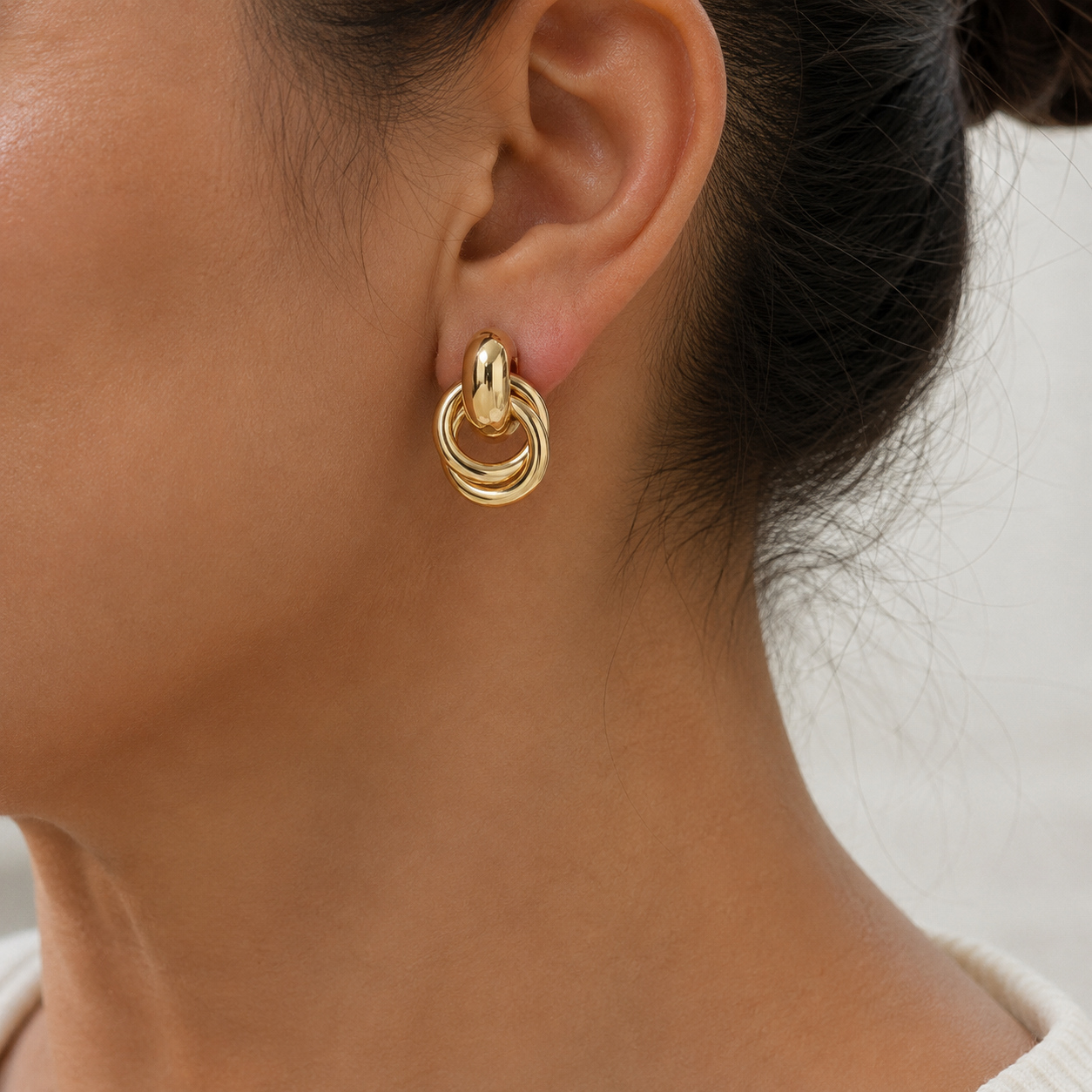 Lavish Gold Hoop Earrings