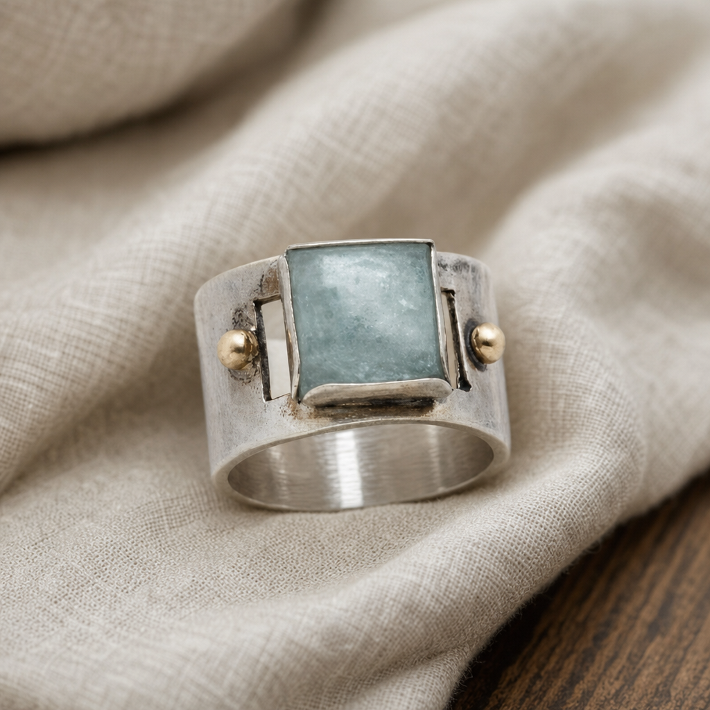 Imperial Square Moonstone Ring