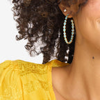 Blue Opal Gold Earrings