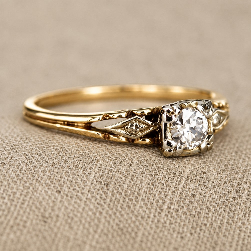 Radiant Zirconia Fine Gold Ring