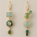 Vintage Green Silhouette Earrings