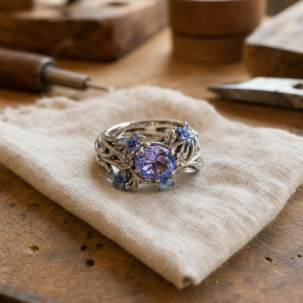 Luxe Lavender Bloom Heirloom Ring