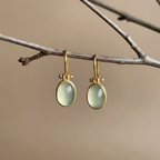 Timeless Green Moonstone Earrings