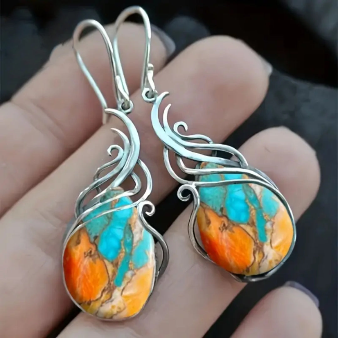 Dazzling Stone Drop Earrings