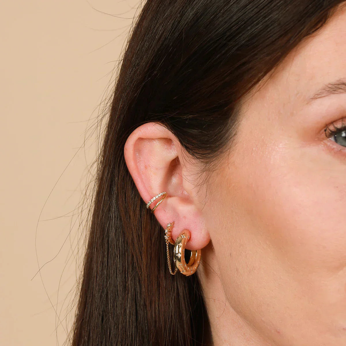 Cosmic Vintage Hoop Earrings