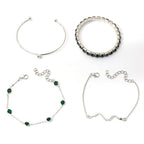 Sorina Emerald White Gold Bracelet Set