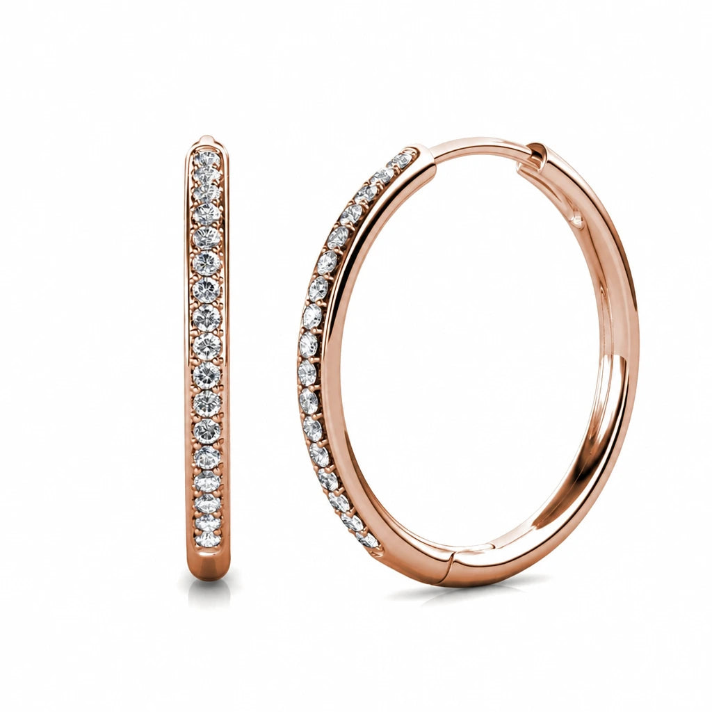 Sorel Pave White Gold Timeless Earrings