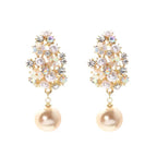Elegant Flower Pearl Earrings