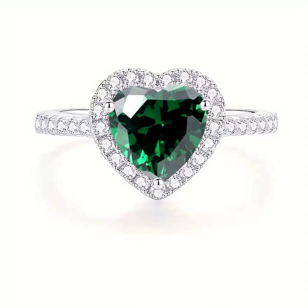 Delara Virenza Heart Zirconia Ring