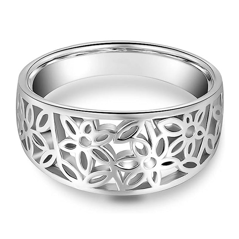 Delicate Flower Daria White Gold Ring