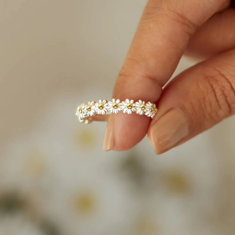 Exquisite Flower Adjustable Ring
